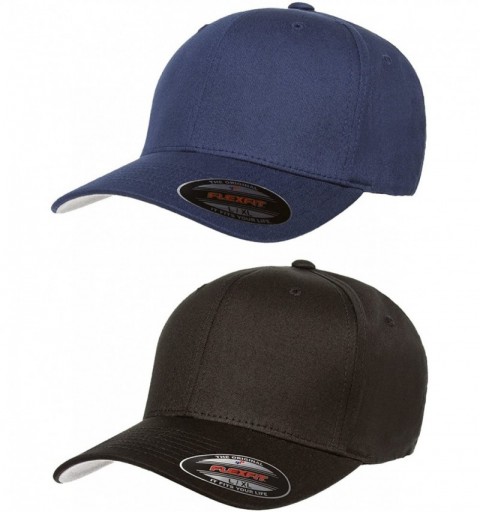 Baseball Caps Adult's 5001 2-Pack Premium Original Twill Fitted Hat - 2pack 1-black & 1-navy - CG128CA69R3 $59.37