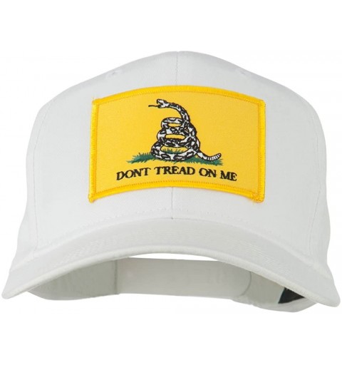 Baseball Caps Don't Tread On Me Patched Cap - White - CE11Q3T1MN3 $13.90