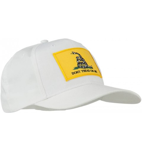 Baseball Caps Don't Tread On Me Patched Cap - White - CE11Q3T1MN3 $13.90