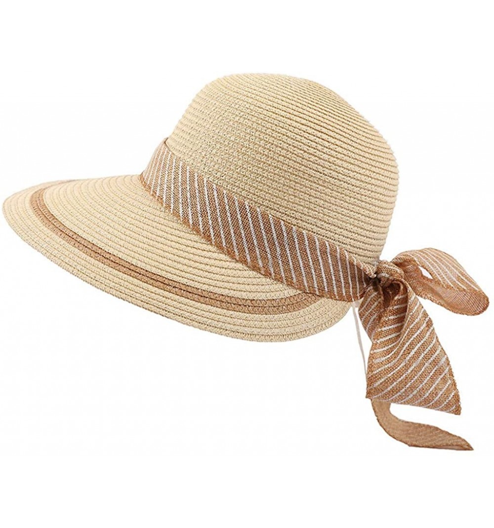 Sun Hats Sun Hat Women UV Protection Foldable UPF 50 + Cotton Bucket Beach Holiday Hat Beach Fishing Hat - Beige - C118UD694S...