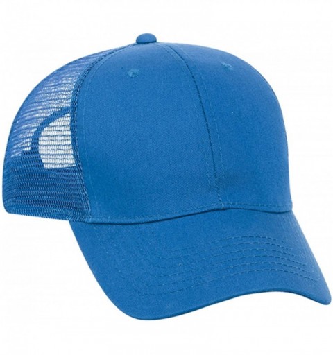 Baseball Caps Cotton Twill Solid and Two Tone Color Low Profile Pro Style Mesh Back Cap - Royal - CV11U5JV07Z $11.48