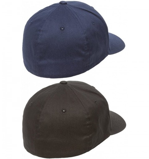 Baseball Caps Adult's 5001 2-Pack Premium Original Twill Fitted Hat - 2pack 1-black & 1-navy - CG128CA69R3 $23.09