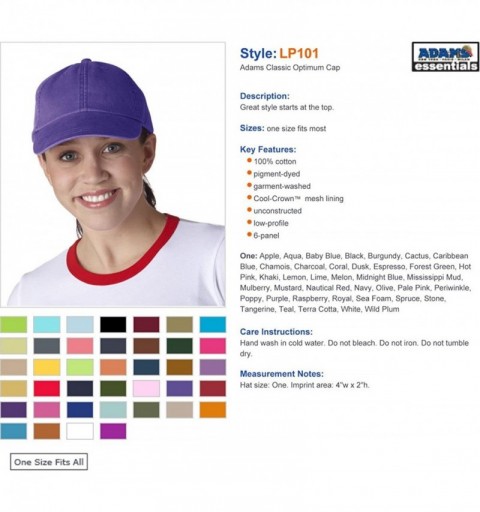 Baseball Caps Optimum Pigment Dyed Twill Cap (Dusk) (ALL) - C211HE3W335 $18.48