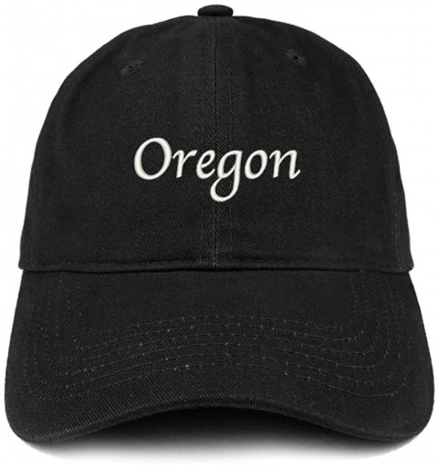 Baseball Caps Oregon Embroidered 100% Cotton Adjustable Cap Dad Hat - Black - CY18SNLNNWR $16.47