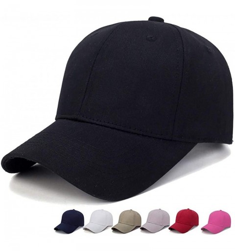 Baseball Caps Men's Baseball Cap Unisex Plain Sports Adjustable Solid Ball Hat Cotton Soft Panel Cap Outdoor Sun Hat - Gray -...