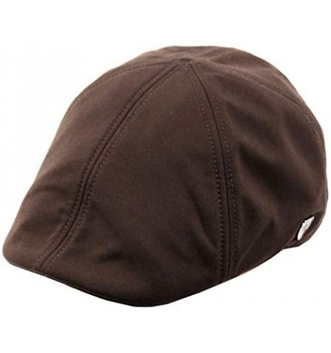 Newsboy Caps Men's 6 Panel Linen Duckbill Ivy Hat - Brown - CQ12O5F3GNO $28.54