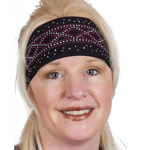 Headbands Womens Headbands - Biker Chick Head Wrap - X Design - Pink - CC1858W8EWS $33.62
