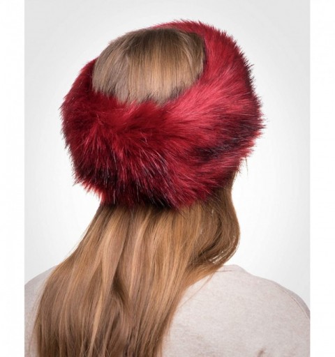 Cold Weather Headbands Winter Faux Fur Headband for Women - Like Real Fur - Fancy Ear Warmer - Red Fox - CC110WL7JR1 $20.84