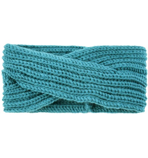 Cold Weather Headbands Crochet Turban Headband for Women Warm Bulky Crocheted Headwrap - Zd 4 Pack Cross A - Beige- Brown- Re...
