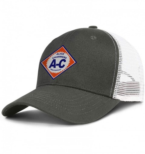 Baseball Caps Unisex Women Men's Retro Baseball Hat Adjustable Mesh Strapback Flat Caps - Army_green-60 - C218TTQXHDO $16.29