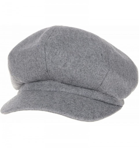 Newsboy Caps Newsboy Hat Wool Felt Simple Gatsby Ivy Cap SL3458 - Grey - CY12MYFNZGO $25.65