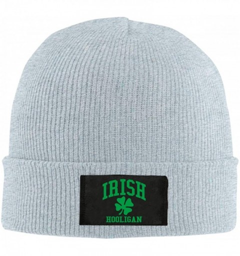 Skullies & Beanies Irish Hooligan Women and Men Knitted Hat Soft Skull Cap - Gray - CS18NKK22DM $16.56