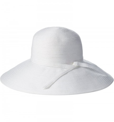 Sun Hats Women's 5-Inch Brim Sun Hat with Braid Self-Tie - White - CS126AORMAP $25.87
