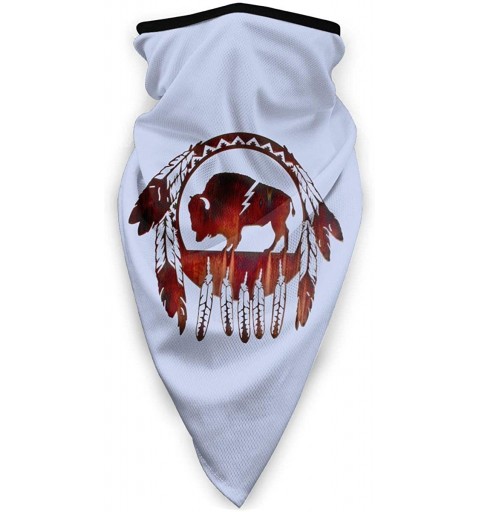 Balaclavas Buffalo Native American Outdoor Face Mouth Mask Windproof Sports Mask Ski Mask Shield Scarf Bandana Men Woman - CL...
