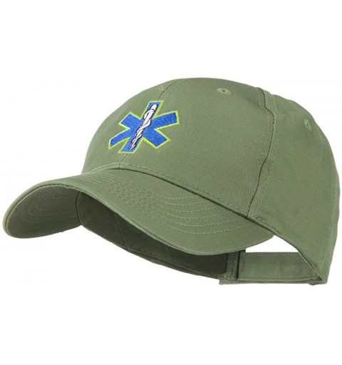 Baseball Caps Star of Life Embroidery Cap - Olive - C611FITT1X7 $18.69