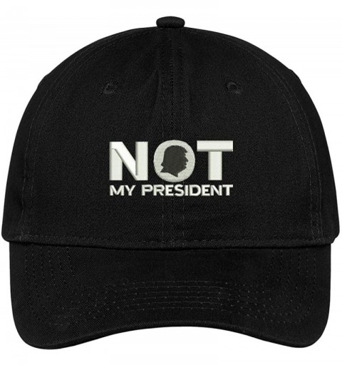 Baseball Caps Not My President Embroidered Soft Low Profile Cotton Cap Dad Hat - Black - CL17Y7EZG4H $21.42