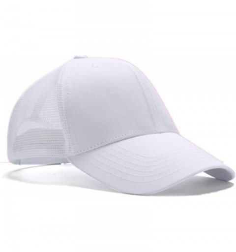 Baseball Caps Personalized Snapback Trucker Hats Custom Unisex Mesh Outdoors Baseball Caps - White - CP18QZ6XG68 $9.45