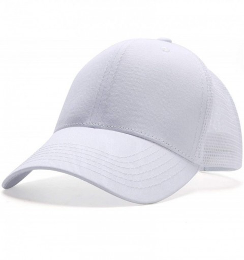 Baseball Caps Personalized Snapback Trucker Hats Custom Unisex Mesh Outdoors Baseball Caps - White - CP18QZ6XG68 $9.45