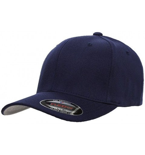 Baseball Caps Custom Embroidered Racing hat. Place Your own Text- 6477 Flexfit Wool Blend Cap. - Dark Navy - CF1800YN770 $18.06