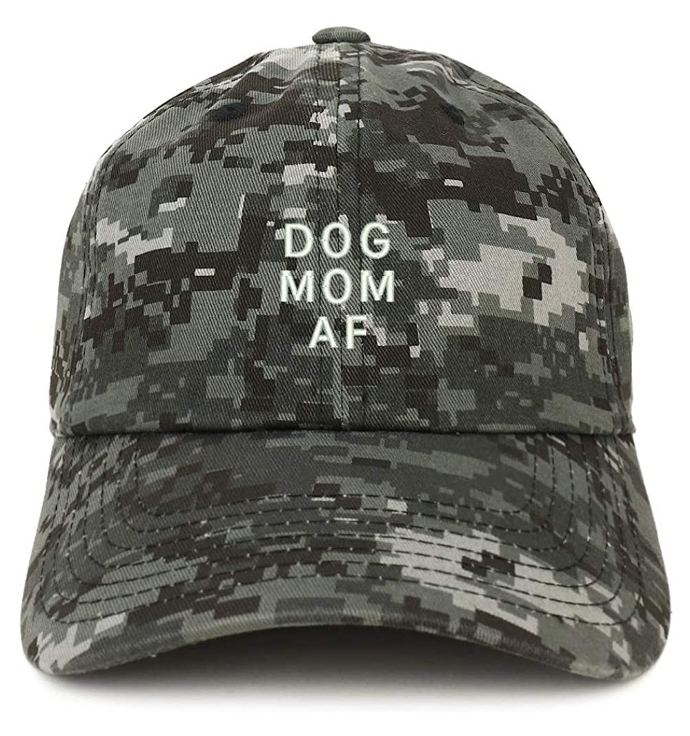 Baseball Caps Dog Mom AF Embroidered Soft Cotton Dad Hat - Digital Night Camo - CI18SSG7UC0 $13.52