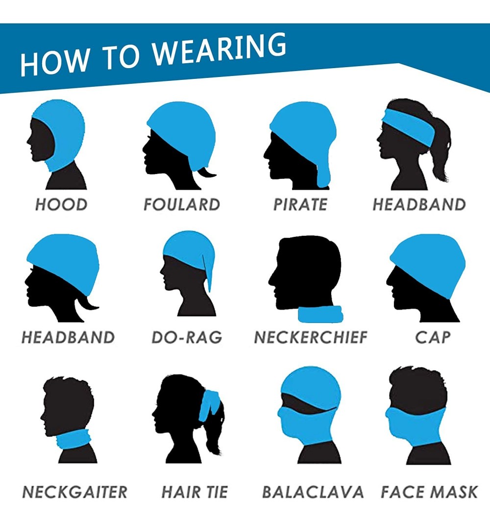 Fashion Face Bandanas Sports & Casual Headwear Neck Gaiter- Headwrap ...