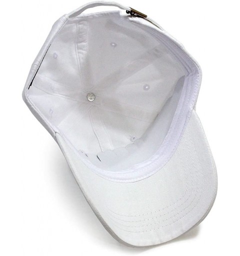 Baseball Caps Vintage Washed Dyed Cotton Twill Low Profile Adjustable Baseball Cap - White - CQ12EFFZNH7 $8.52