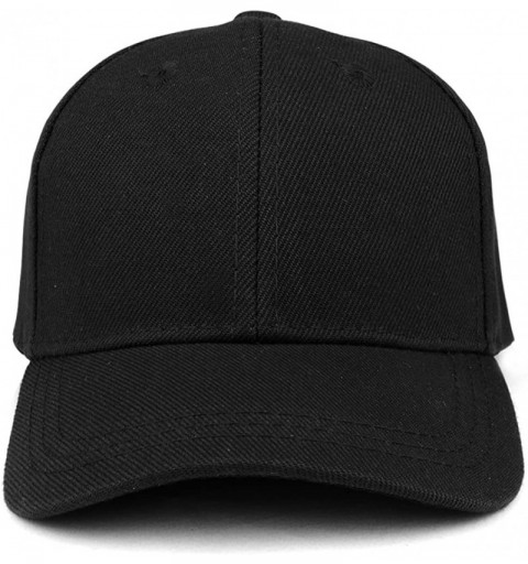 Baseball Caps Plain Infants Size Structured Adjustable Baseball Cap - Black - C81880Q5SGC $9.59