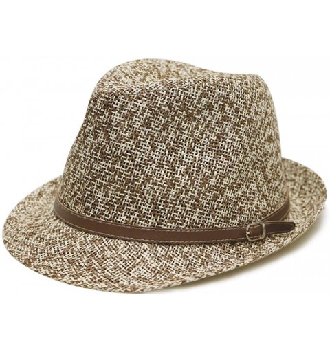 Sun Hats Pamoa Pms510 Dent Trilby Summer Fedora Hat - 510 Brown - CN12F0DSR7L $31.23