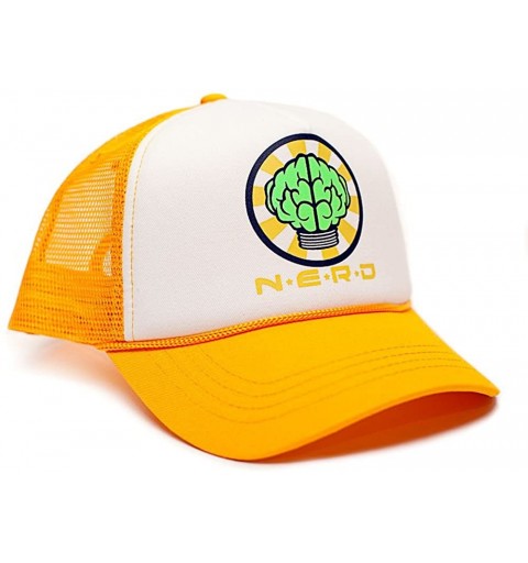 Baseball Caps Unisex-Adult One-Size Trucker Hat Cap Multi - White/Yellow - CI129DY5JSN $15.80