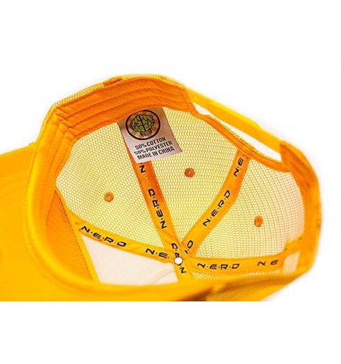 Baseball Caps Unisex-Adult One-Size Trucker Hat Cap Multi - White/Yellow - CI129DY5JSN $15.80