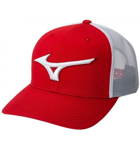 Baseball Caps Diamond Trucker Hat - Red-white - CS18SA3TW9Z $26.21