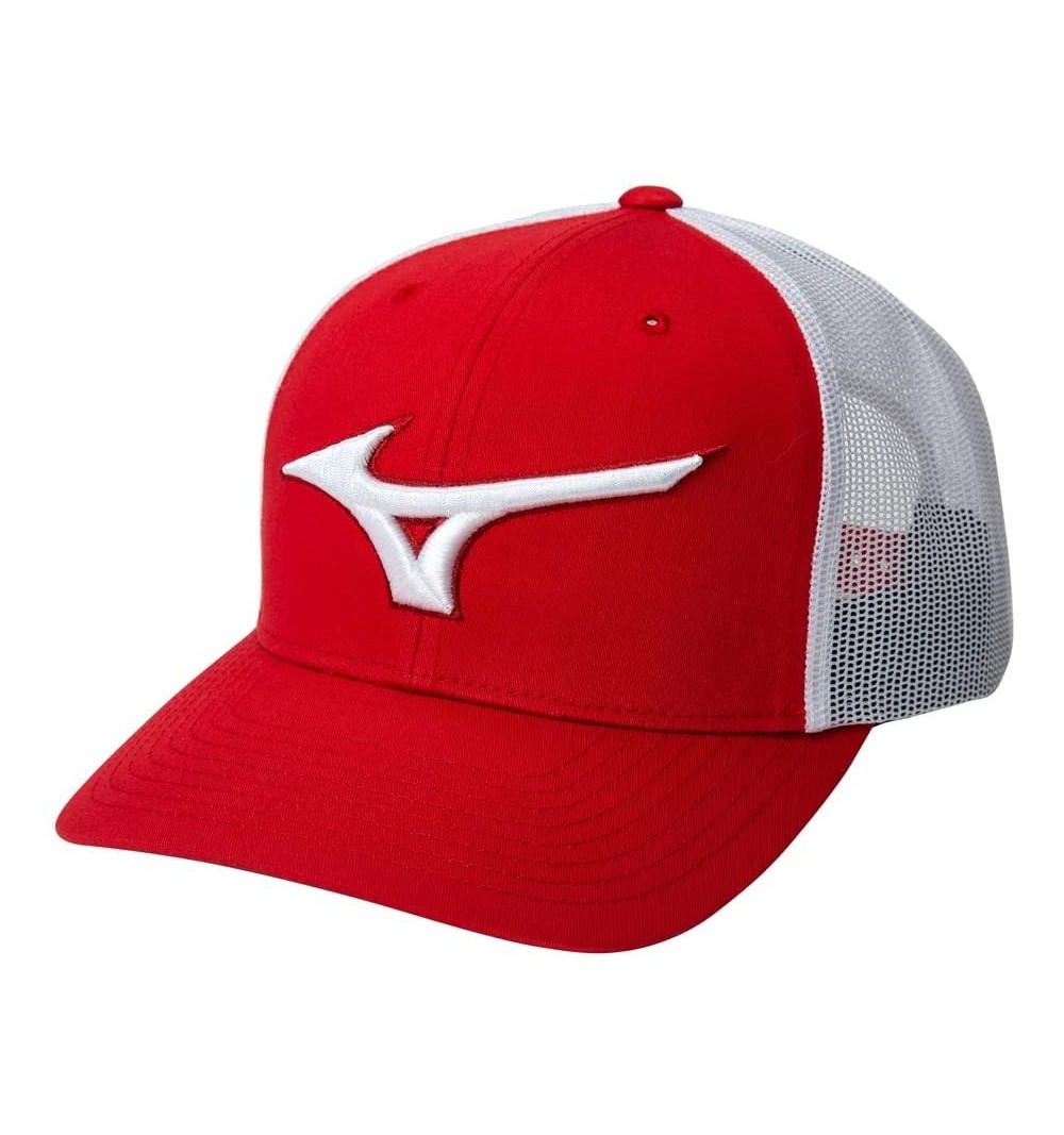 Baseball Caps Diamond Trucker Hat - Red-white - CS18SA3TW9Z $26.21
