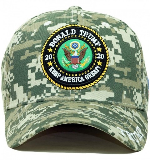 Baseball Caps Trump 2020 Keep America Great Embroidery Campaign Hat USA Baseball Cap - Usa Emblem- Camo - CS18W6NTXXD $15.40