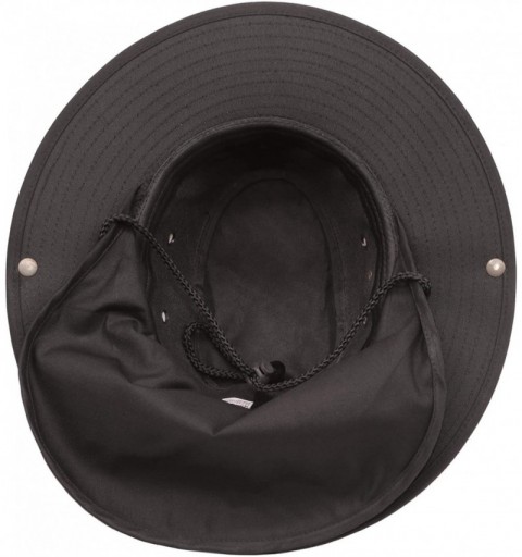 Sun Hats Bora Booney Sun Hat for Outdoor Wide Brim Cap with UPF 50+ Protection - Solid Black - CR18H6QHRE9 $13.24