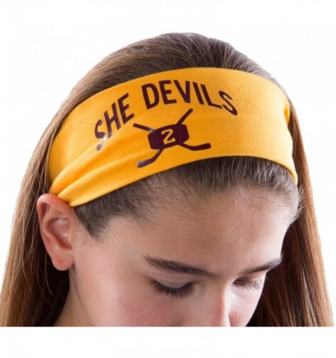 Headbands Design Your Own Personalized Ice Hockey Cotton Stretch Sport Headband - C712DG4YON7 $12.35