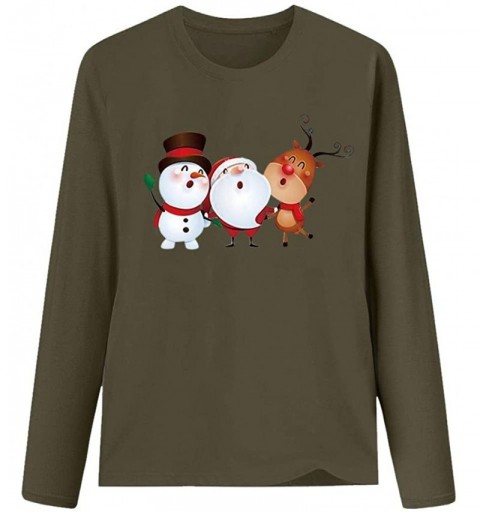 Bomber Hats Womens Christmas Snowman Pullover - G - CC18AE4724M $10.54