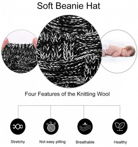 Skullies & Beanies Beanie Hat Ponytail BeanieTail - Blackwhite - C518Z425N6R $8.89