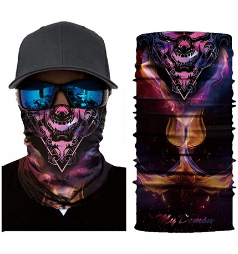 Balaclavas Unisex 3D Skull Printed Balaclava Headwear Multi Functional Face Mask for Outdoor Cycling Riding Motorcycle - CU19...