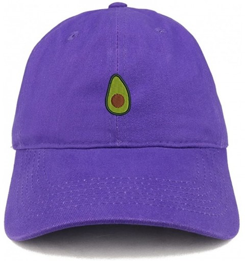 Baseball Caps Avocado Embroidered Low Profile Cotton Cap Dad Hat - Purple - C3185HRGG6N $14.76