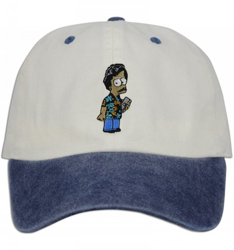 Baseball Caps Pablo Escobar Narco The Cartel Embroidered Dad Cap Hat Adjustable - Natural / Blue - CE1862KLLQ7 $15.91
