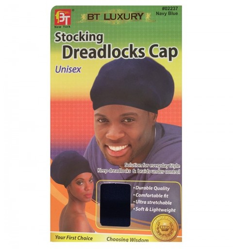 Skullies & Beanies Stocking Dreadlocks Cap - Navy Blue - CP11LIYKYLJ $7.95