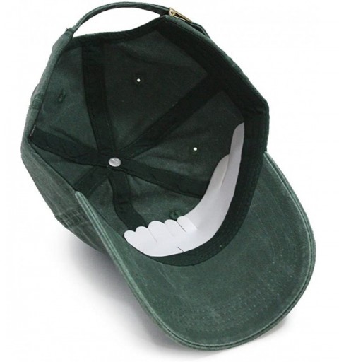 Baseball Caps Vintage Washed Dyed Cotton Twill Low Profile Adjustable Baseball Cap - Dark Green - CK12EFFZMZ5 $11.01