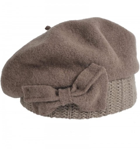 Berets Women's 100% Wool Bucket Hat Felt Cloche Beret Dress Winter Beanie Hats - Beret-camel - CA12MZ3LLF0 $16.18