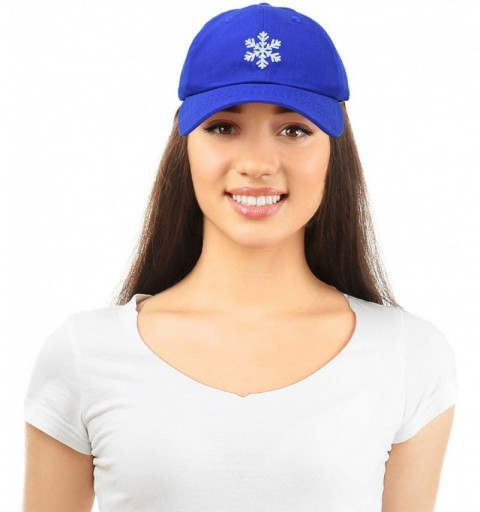 Baseball Caps ICY Snowflake Hat Womens Baseball Cap - Royal Blue - CG18ZQ3IQQZ $17.85