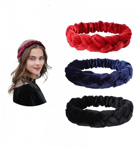 Headbands Braided Headband Spanish Vintage - red+navy blue+black-1 - C418AWOSM8C $13.82