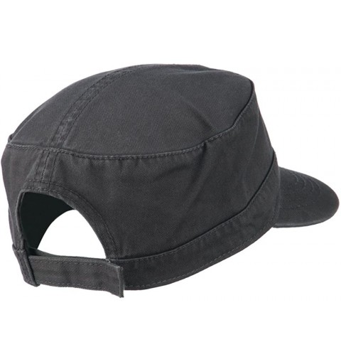 Baseball Caps Garment Washed Adjustable Army Cap - Charcoal Grey - CG18M6A9UCG $14.19
