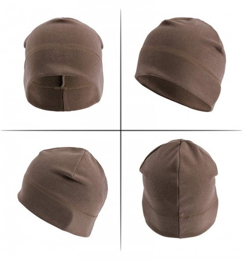 Skullies & Beanies Warm Beanie Hat Soft Skull Cap Stretchy Helmet Liners Unisex Various Styles - Brown - CK18Y36O93I $12.41