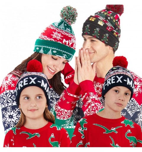 Skullies & Beanies Unisex Ugly LED Christmas Hat Novelty Colorful Light-up Stylish Knitted Sweater Xmas Party Beanie Cap(6 Li...