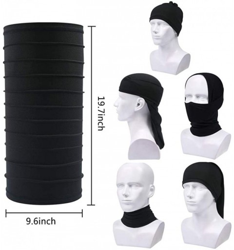 Balaclavas Summer Neck Gaiter Face Mask - Dust & Sun UV Protection Breathable Neck Cover Face Scarf - Black*2pack - CO197NHR3...