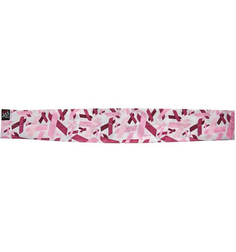 Balaclavas DBC02 Cooldanna 100 Percentage Cotton Pink Ribbon Head and Neck Tie (White) - C6112D6NCN3 $7.55